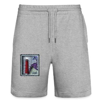Timbre de phare - Short de jogging bio TRAINER Stanley/Stella unisexe - gris chiné - Devant - Nik (191cm) & Marisol (170cm)