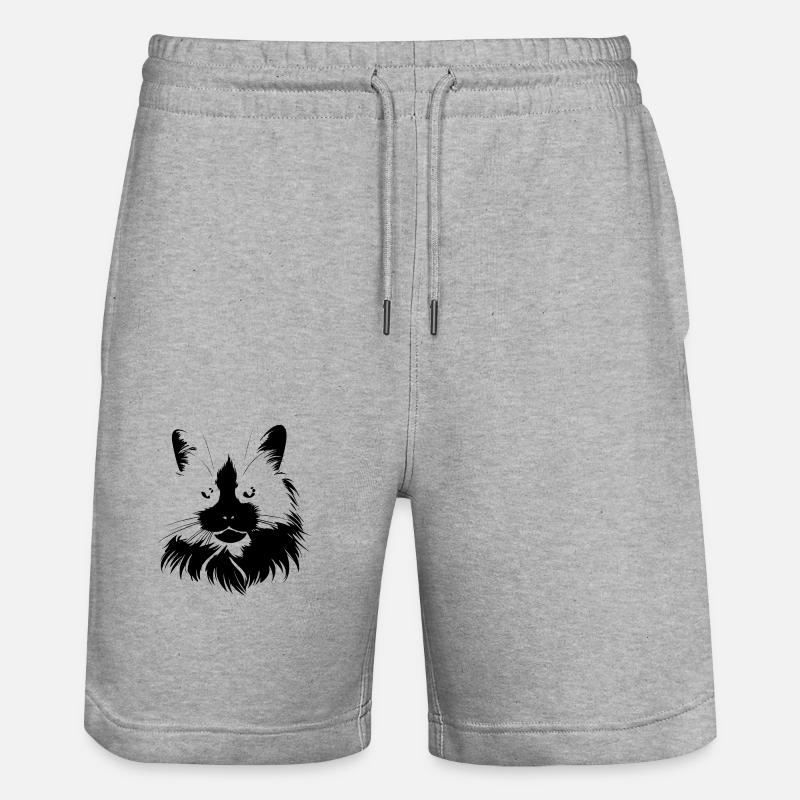 Chat, Motif De Chat - Short de jogging bio TRAINER Stanley/Stella unisexe - gris chiné