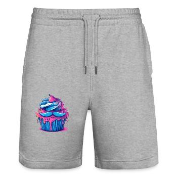 Muffin Distingué - Short de jogging bio TRAINER Stanley/Stella unisexe - gris chiné - Devant - Nik (191cm) & Marisol (170cm)