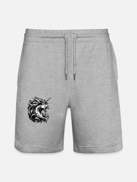 Brullende Eenhoorn - Stanley/Stella uniseks bio-joggingshorts Mover  - grijs gemêleerd