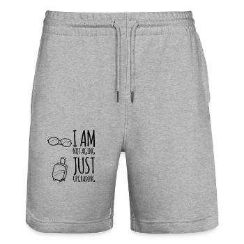 lustige Geschenkidee 50. Geburtstag - Stanley/Stella Unisex Bio Joggingshorts Trainer  - Grau meliert - Vorne - Nik (191cm) & Marisol (170cm)