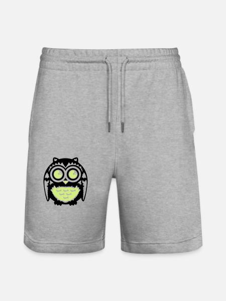 owl - Stanley/Stella Unisex Bio Joggingshorts Trainer  - Grau meliert