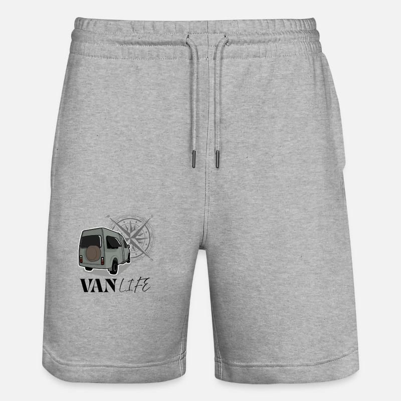 Van life vert - Short de jogging bio TRAINER Stanley/Stella unisexe - gris chiné