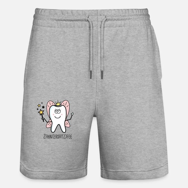Zahn(Ersatz)Fee - Stanley/Stella Unisex Bio Joggingshorts Trainer  - Grau meliert