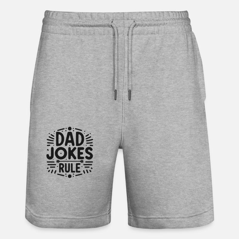 Les blagues de papa règnent - Short de jogging bio TRAINER Stanley/Stella unisexe - gris chiné