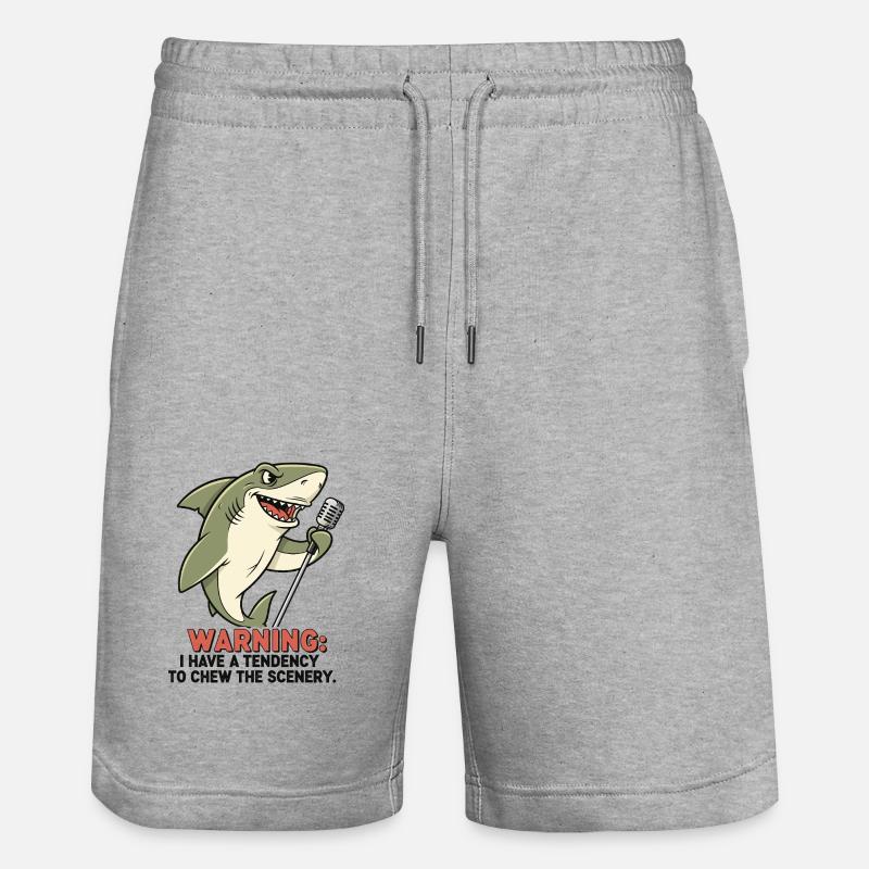 Requin de scène - Short de jogging bio TRAINER Stanley/Stella unisexe - gris chiné