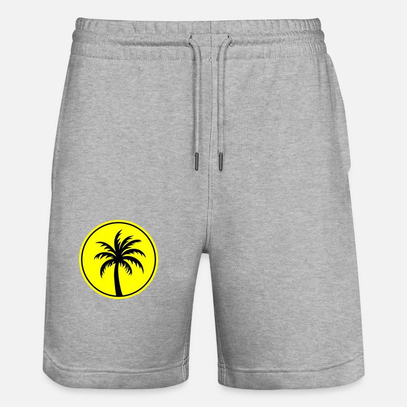 Palm Tree Holiday Plage - Short de jogging bio TRAINER Stanley/Stella unisexe - gris chiné