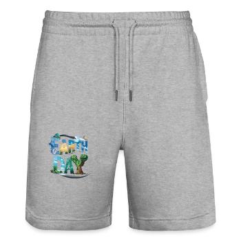 Earth Day Every Day für Männer und Frauen - Stanley/Stella Unisex Bio Joggingshorts Trainer  - Grau meliert - Vorne - Nik (191cm) & Marisol (170cm)