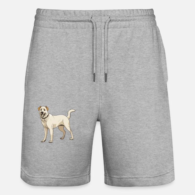 Kangal Hund - Stanley/Stella Unisex Bio Joggingshorts Trainer  - Grau meliert