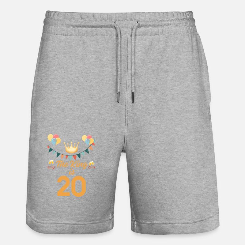 Le Roi a 20 ans - Short de jogging bio TRAINER Stanley/Stella unisexe - gris chiné