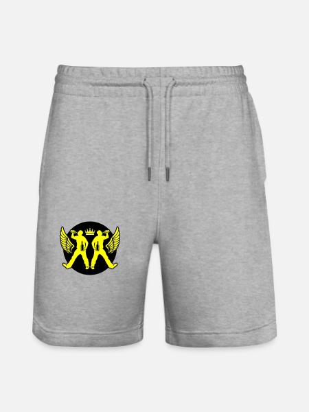 Drinking Bier Silhouette - Stanley/Stella Unisex Bio Joggingshorts Trainer  - Grau meliert