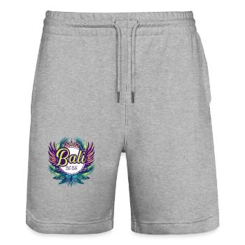 Bali 2025 Team - Stanley/Stella Trainer Unisex Organic Jogging Shorts - heather grey - Front - Nik (191cm) & Marisol (170cm)