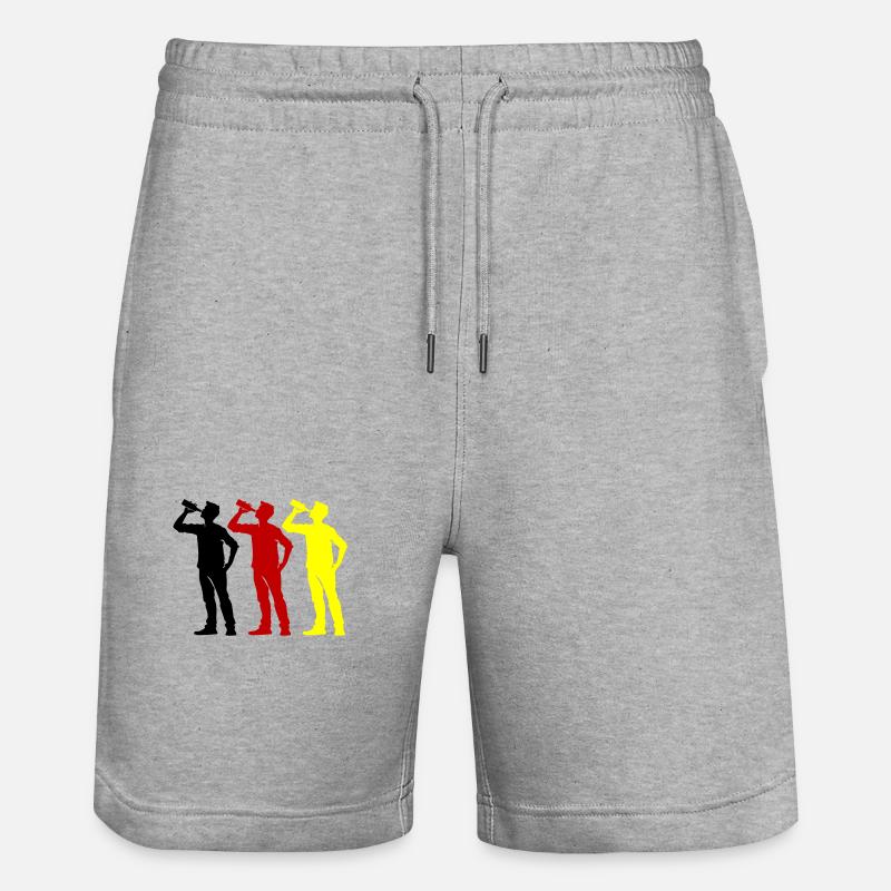 Drinker Team Bottle Germany - Stanley/Stella Trainer Unisex Organic Jogging Shorts - heather grey
