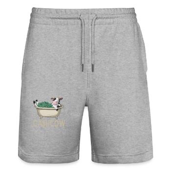Cash Cow für einen Investor Anleger Sparer - Stanley/Stella Unisex Bio Joggingshorts Trainer  - Grau meliert - Vorne - Nik (191cm) & Marisol (170cm)