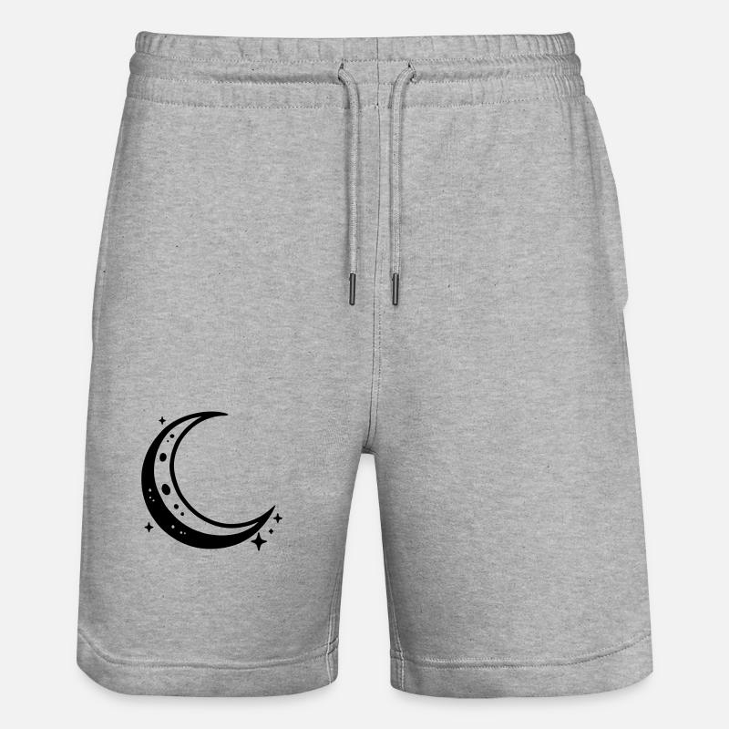Croissant de Lune - Short de jogging bio TRAINER Stanley/Stella unisexe - gris chiné