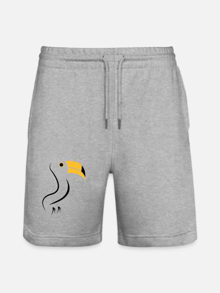 toucan silhouette - Short de jogging bio TRAINER Stanley/Stella unisexe - gris chiné