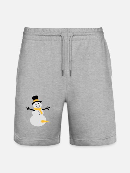 Snow fun - Stanley/Stella Trainer Unisex Organic Jogging Shorts - heather grey