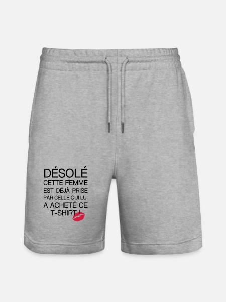 desole femme prise - Short de jogging bio TRAINER Stanley/Stella unisexe - gris chiné