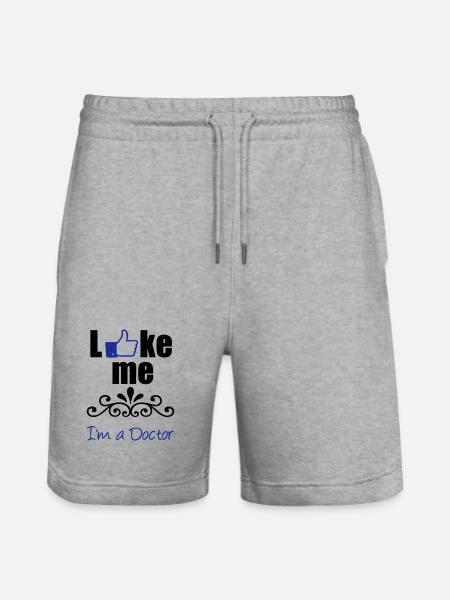 Like the Doctor - Stanley/Stella Trainer Unisex Organic Jogging Shorts - heather grey