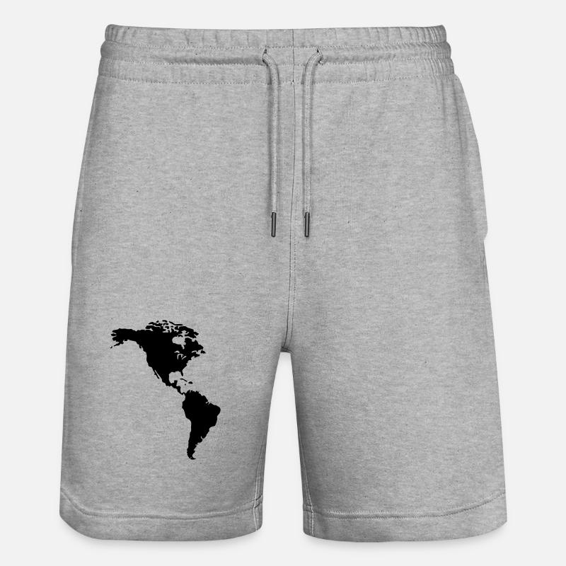 Amérique - Short de jogging bio TRAINER Stanley/Stella unisexe - gris chiné
