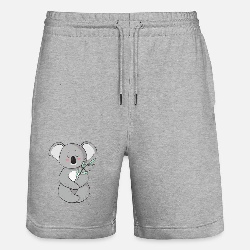 koala - Stanley/Stella Trainer Unisex Organic Jogging Shorts - heather grey