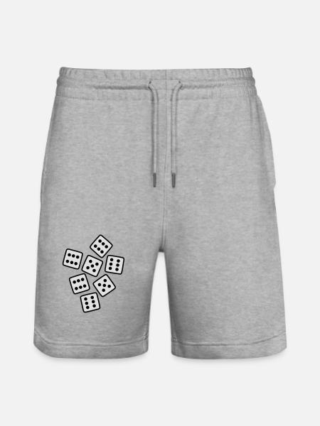 Dice - 40 Years Birthday - Stanley/Stella Trainer Unisex Organic Jogging Shorts - heather grey