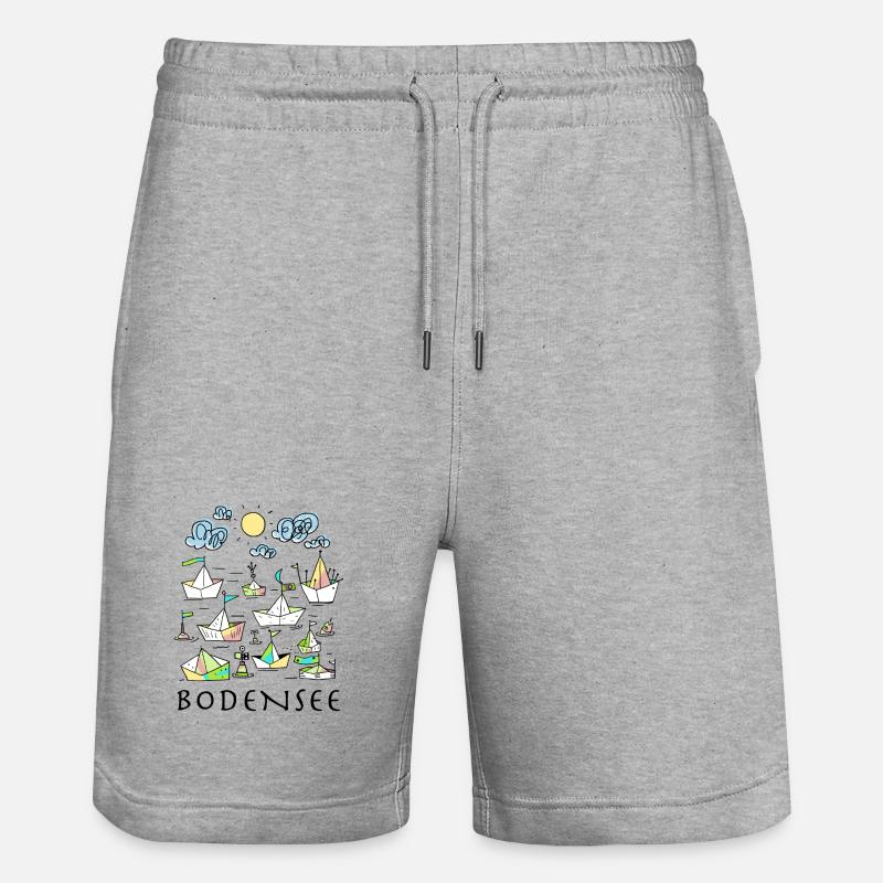 Bodensee - Stanley/Stella Unisex Bio Joggingshorts Trainer  - Grau meliert