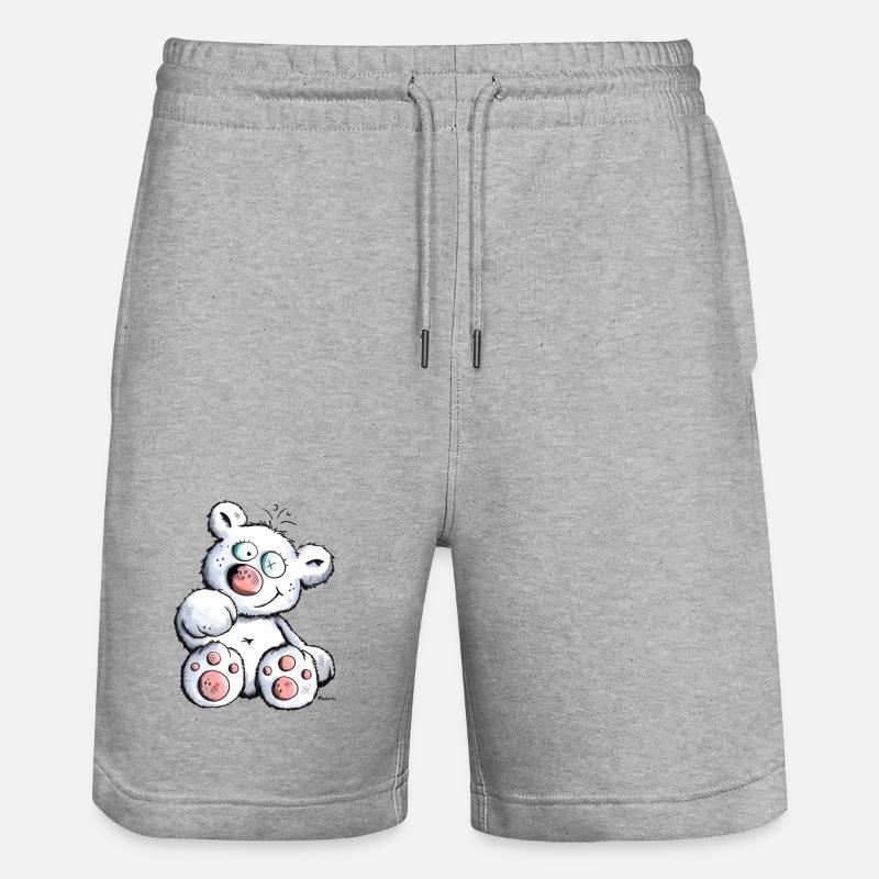 Blanc Ours En Peluche - Short de jogging bio TRAINER Stanley/Stella unisexe - gris chiné