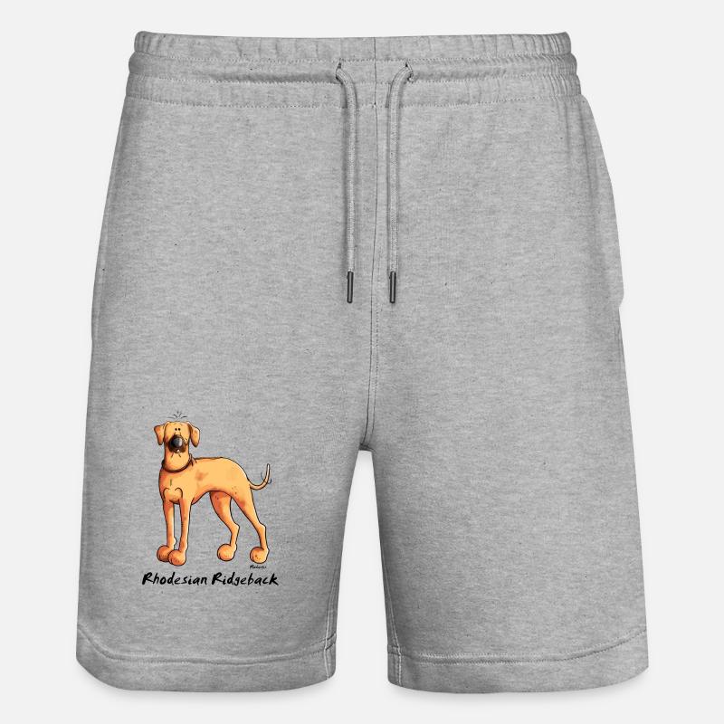 Drôle Rhodesian Ridgeback - Short de jogging bio TRAINER Stanley/Stella unisexe - gris chiné