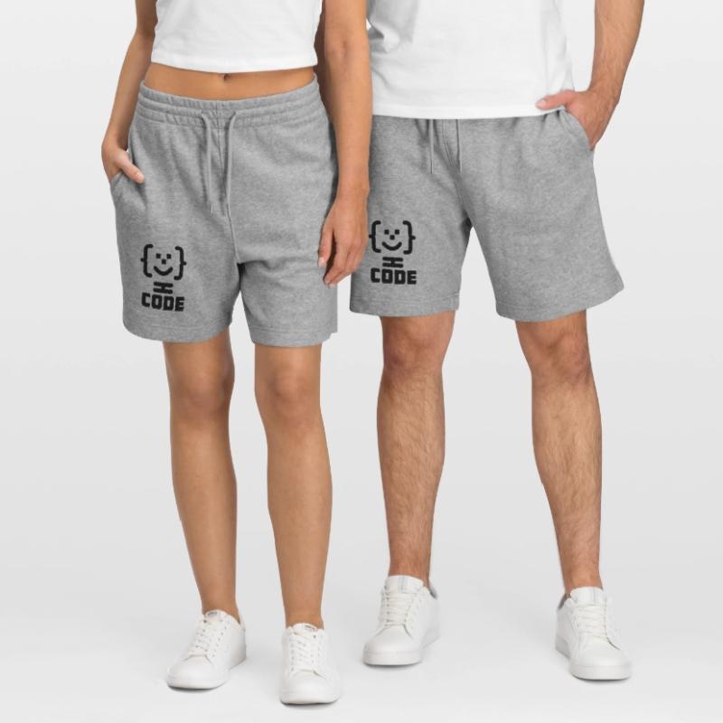 Hauptprogrammierer-Code-Logo mit Text CODE Stanley/Stella Unisex Bio Joggingshorts Trainer 