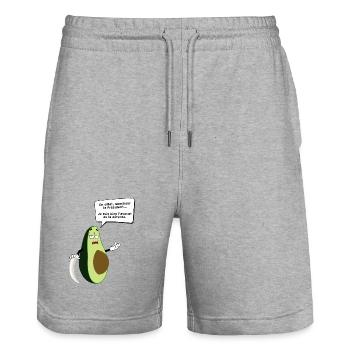 L'avocat de la défense - Short de jogging bio TRAINER Stanley/Stella unisexe - gris chiné - Devant - Nik (191cm) & Marisol (170cm)