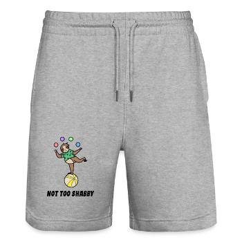 Déclaration amusante du zoo animalier des mammifères paresseux - Short de jogging bio TRAINER Stanley/Stella unisexe - gris chiné - Devant - Nik (191cm) & Marisol (170cm)