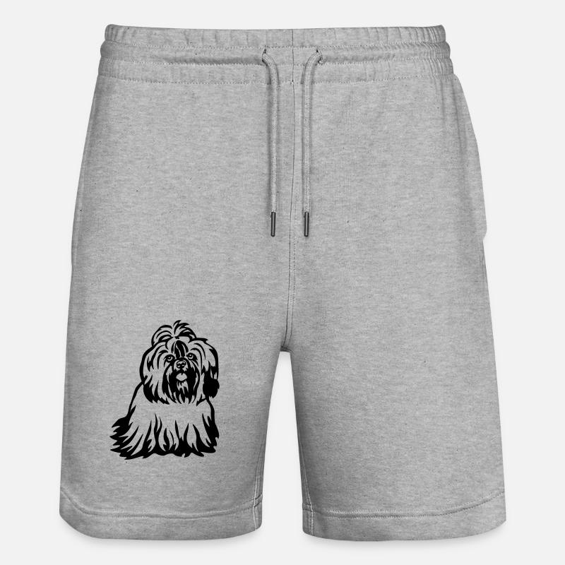 Shih-Tzu - Short de jogging bio TRAINER Stanley/Stella unisexe - gris chiné