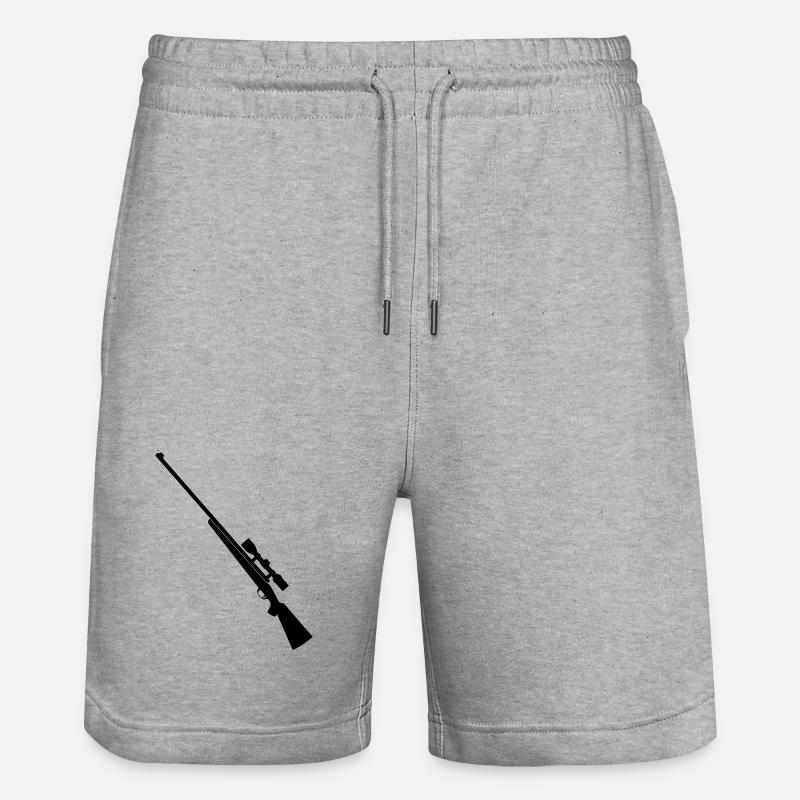 Fusil de précision fusil de chasse - Short de jogging bio TRAINER Stanley/Stella unisexe - gris chiné