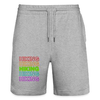 Randonnée en montagne Randonnée Dire Randonnée d’escalade - Short de jogging bio TRAINER Stanley/Stella unisexe - gris chiné - Devant - Nik (191cm) & Marisol (170cm)