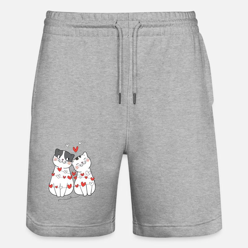 amoureux, je suis amoureux - Short de jogging bio TRAINER Stanley/Stella unisexe - gris chiné