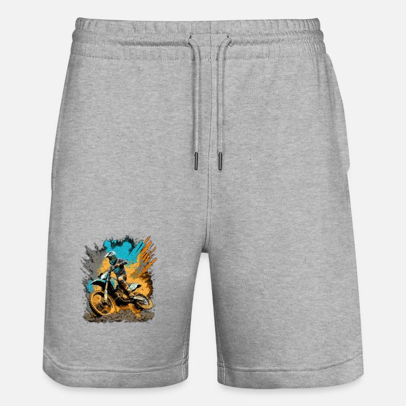 Motocross Action Mud Splash - Short de jogging bio TRAINER Stanley/Stella unisexe - gris chiné