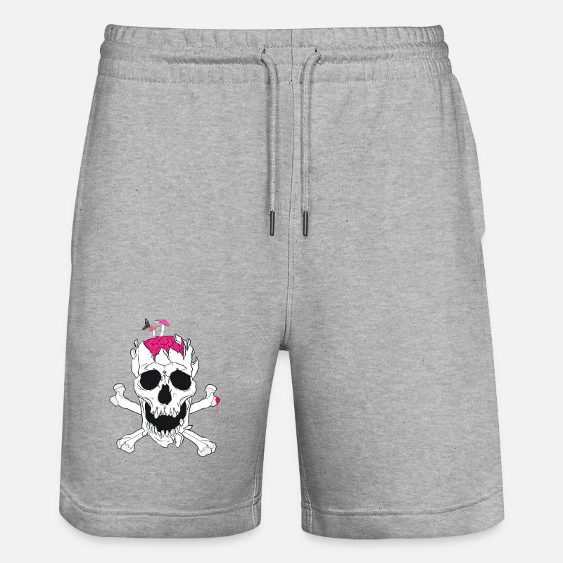 Champignon cérébral - Short de jogging bio TRAINER Stanley/Stella unisexe - gris chiné