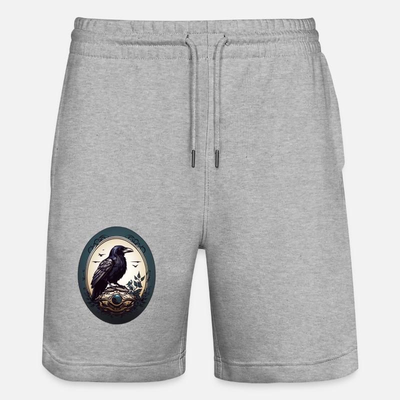 Schwarzer Rabe - Stanley/Stella Unisex Bio Joggingshorts Trainer  - Grau meliert