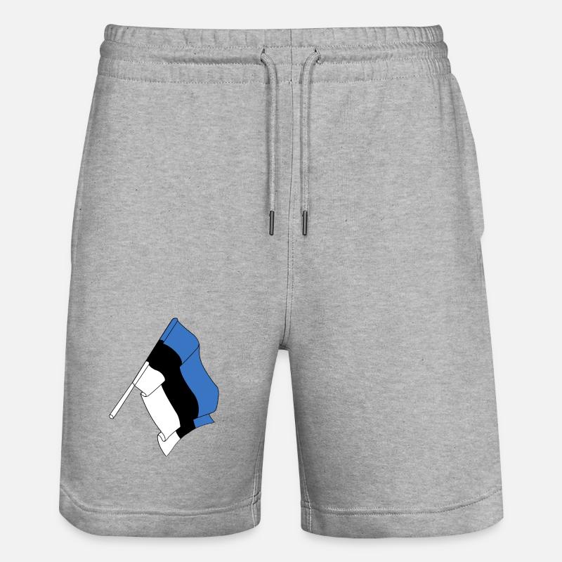 Drapeau de l’Estonie - Short de jogging bio TRAINER Stanley/Stella unisexe - gris chiné