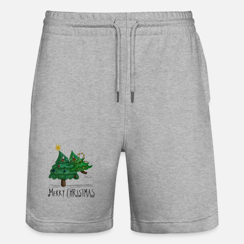 Arbre de Noël Amour Joyeux Noël - Short de jogging bio TRAINER Stanley/Stella unisexe - gris chiné