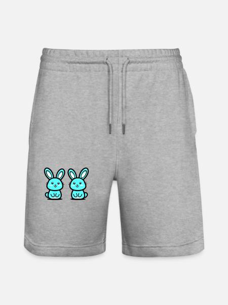 Ostern Symbol Hase - Stanley/Stella Unisex Bio Joggingshorts Trainer - Grau meliert