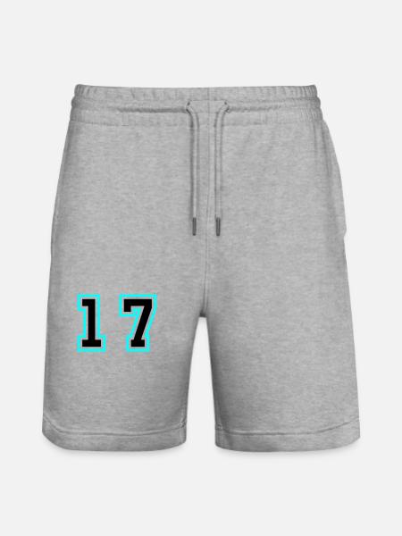 17 Symbole numérique - Short de jogging bio TRAINER Stanley/Stella unisexe - gris chiné