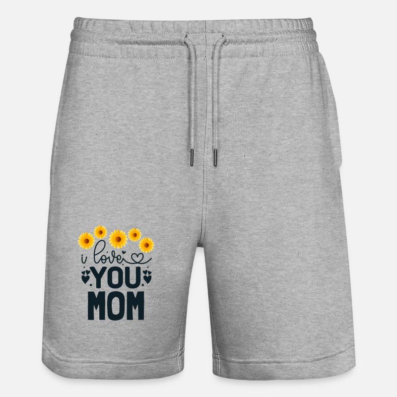 Je t'aime, maman - Short de jogging bio TRAINER Stanley/Stella unisexe - gris chiné