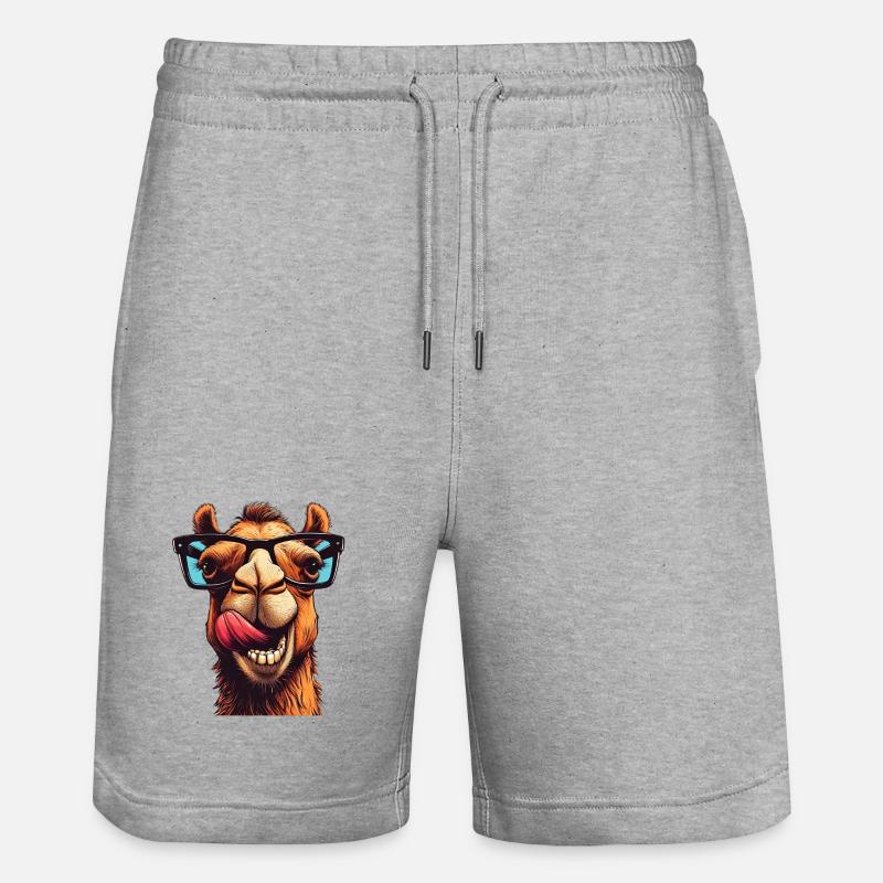 Kamel - Stanley/Stella Unisex Bio Joggingshorts Trainer  - Grau meliert