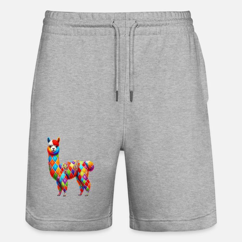 Alpaka - Stanley/Stella Unisex Bio Joggingshorts Trainer  - Grau meliert