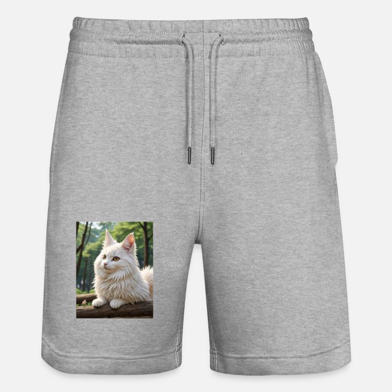Chat mignon - Short de jogging bio TRAINER Stanley/Stella unisexe - gris chiné
