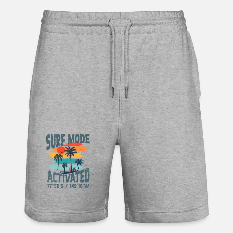 Surf mode activated - Short de jogging bio TRAINER Stanley/Stella unisexe - gris chiné