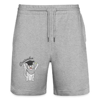Bestandene Prüfung - Stanley/Stella Unisex Bio Joggingshorts Trainer  - Grau meliert - Vorne - Nik (191cm) & Marisol (170cm)