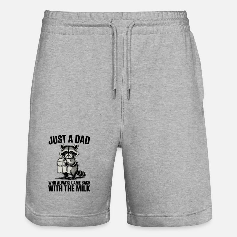 Funny Dad Joke Milk Comeback Design - Short de jogging bio TRAINER Stanley/Stella unisexe - gris chiné